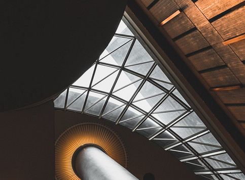 Abstract architectural ceiling