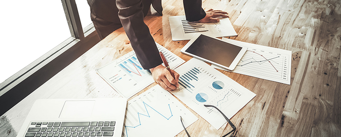 Graphs on desk