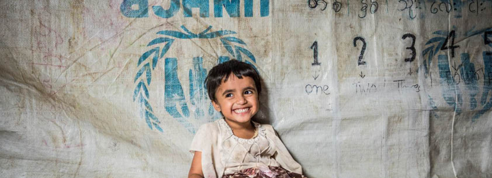 Photo showing refugee child 