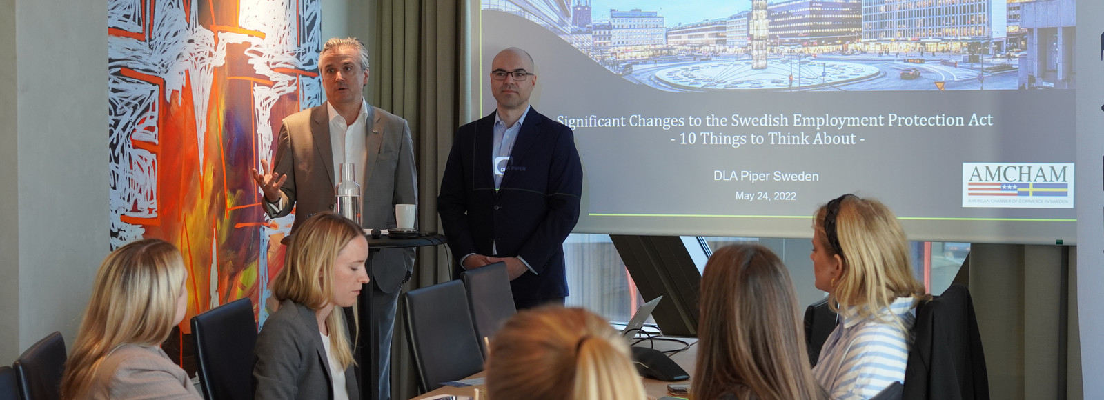 Photo showing Johan Zetterström and seminar participants