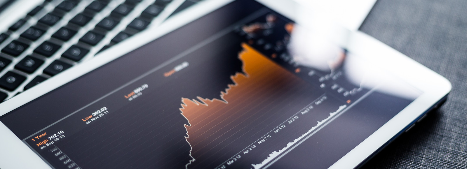 Financial graph on an iPad